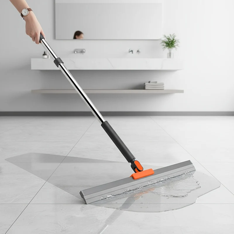 Euroselle Water and Dust Scraper Broom for Bathrooms, Glass, and Floors