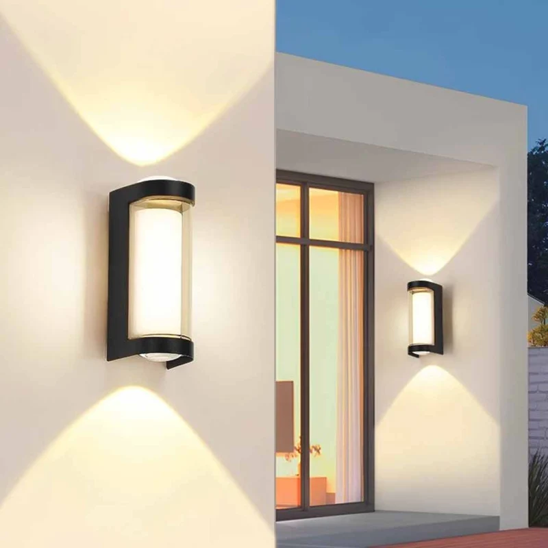 Euroselle Outdoor Wall Lamp LED IP65 Aluminum Weather Resistant Exterior Light
