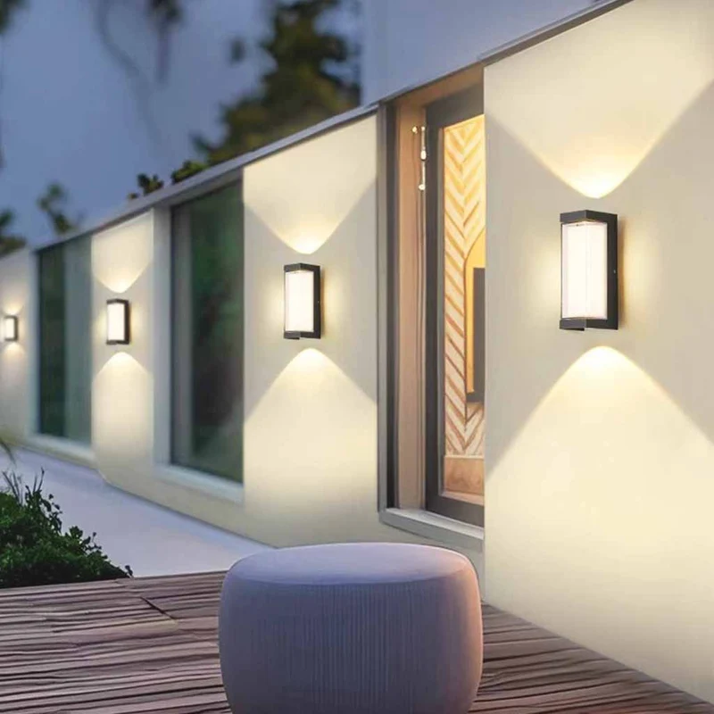 Euroselle Outdoor Wall Lamp LED IP65 Aluminum Weather Resistant Exterior Light
