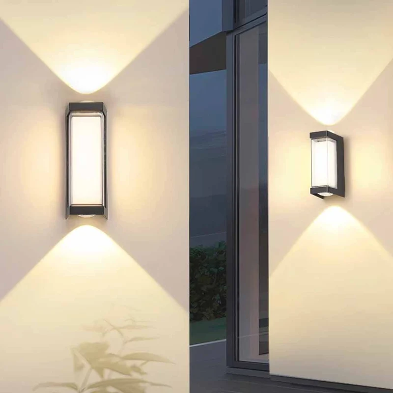 Euroselle Outdoor Wall Lamp LED IP65 Aluminum Weather Resistant Exterior Light