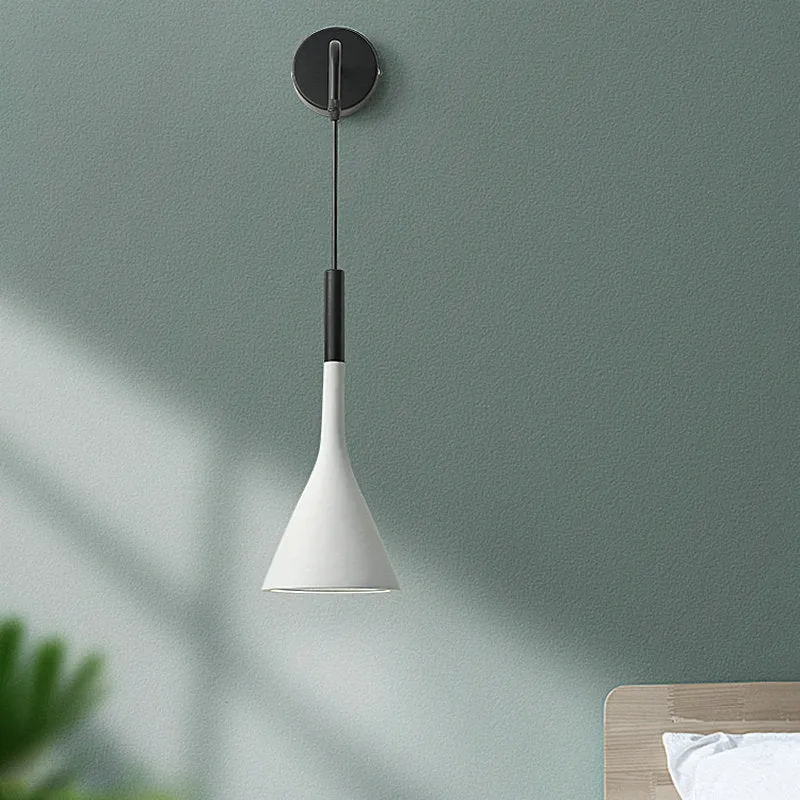 Euroselle Metal Adjustable Cord Wall Sconce Light Fixture
