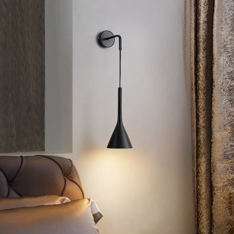 Euroselle Metal Adjustable Cord Wall Sconce Light Fixture
