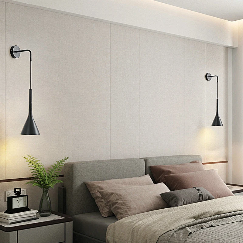 Euroselle Metal Adjustable Cord Wall Sconce Light Fixture