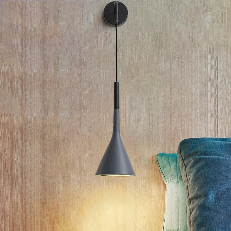 Euroselle Metal Adjustable Cord Wall Sconce Light Fixture