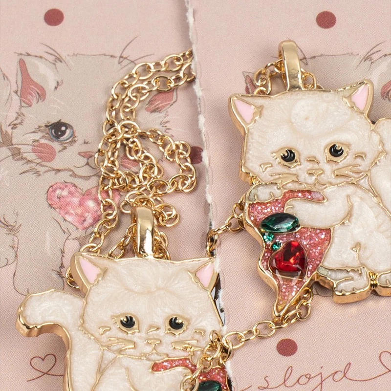 Kitty Bestie Halsketten in Gold (2 Stück)
