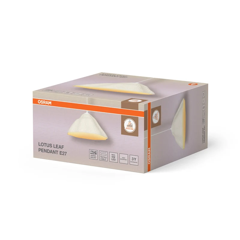 OSRAM DECOR Pendelleuchte Decor Lotus Leaf weiß, E27, 396 mm
