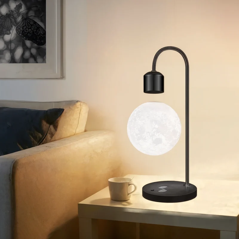 Euroselle LuminoMoon Moonlit Floating Table Lamp For Bedroom And Study