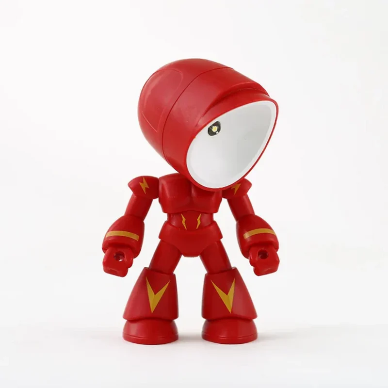 Euroselle Robot LED Table Lamp Plastic Battery Powered Warm Light