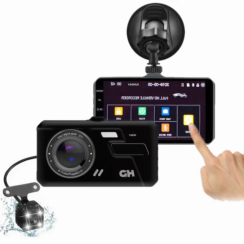 Euroselle Dual 1080P Front and Rear Dash Camera, 170° Wide Angle