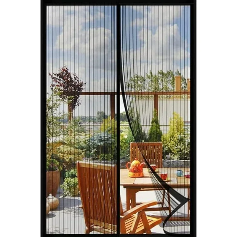Euroselle Mosquito-Resistant Door Curtain With Touchless Passage 100x210 cm For Living Room Bedroom