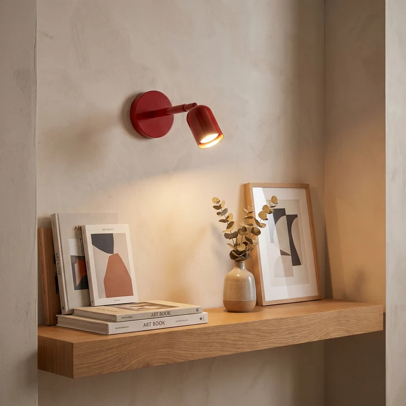 Euroselle Adjustable Wall Sconce With Rotatable Arm And Iron Frame, Wall Mounted
