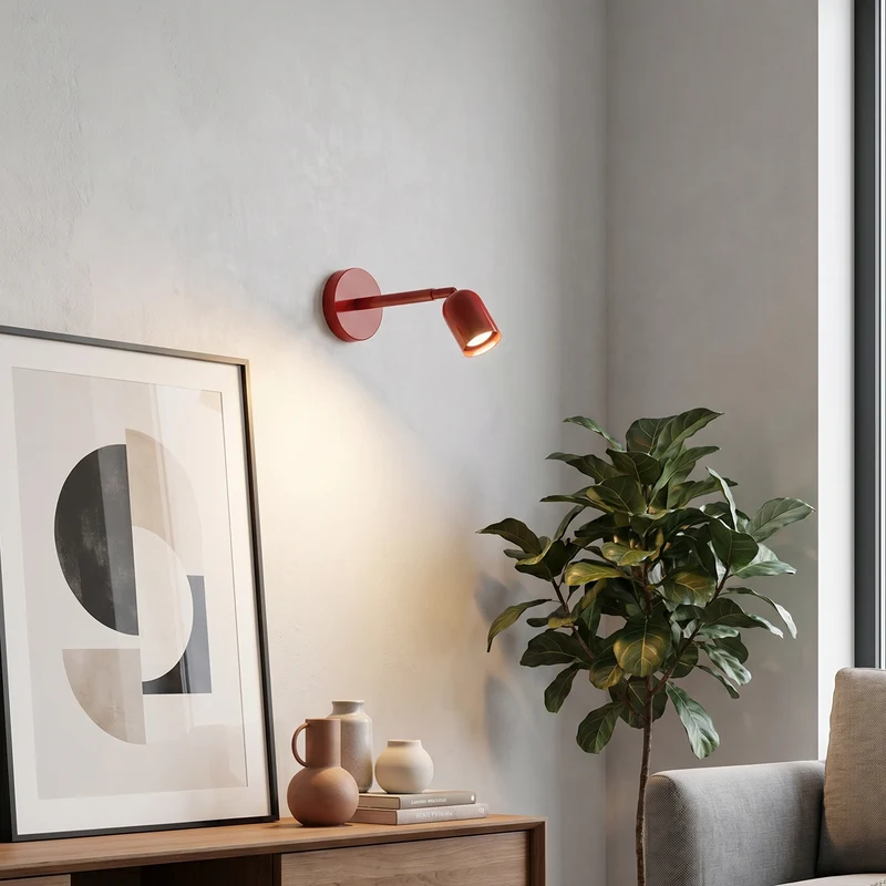 Euroselle Adjustable Wall Sconce With Rotatable Arm And Iron Frame, Wall Mounted