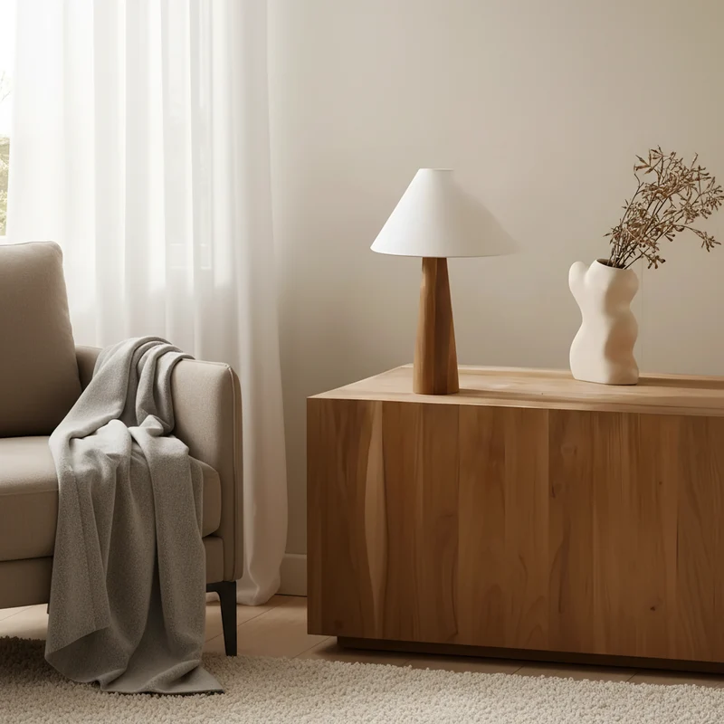 Aurorawood LED Table Lamp For Modern Interiors By Euroselle, Elegant Glow