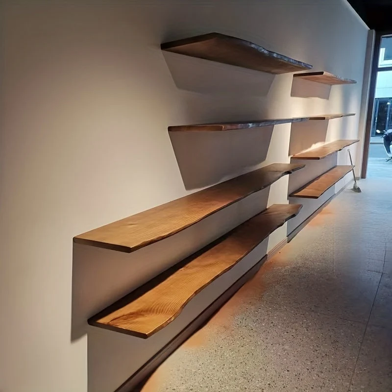Euroselle Handcrafted Floating Wood Shelf Accent For Walls