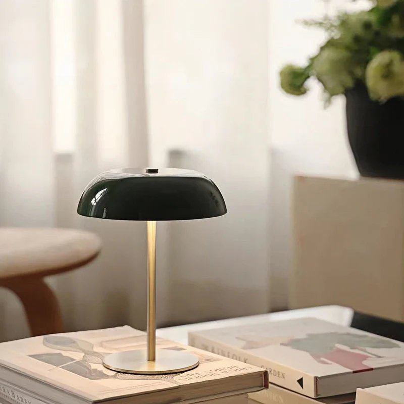 Euroselle Cordless Bedside Lamp 1W LED Green Dimmable Warm Glow Alloy