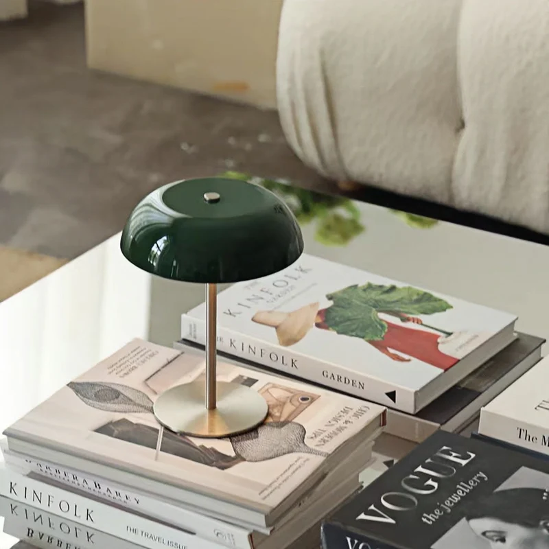 Euroselle Cordless Bedside Lamp 1W LED Green Dimmable Warm Glow Alloy