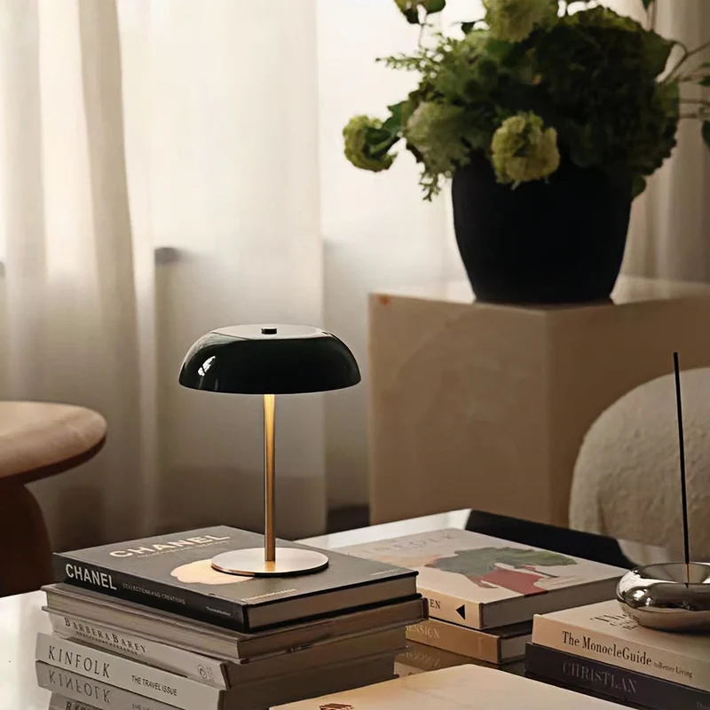 Euroselle Cordless Bedside Lamp 1W LED Green Dimmable Warm Glow Alloy