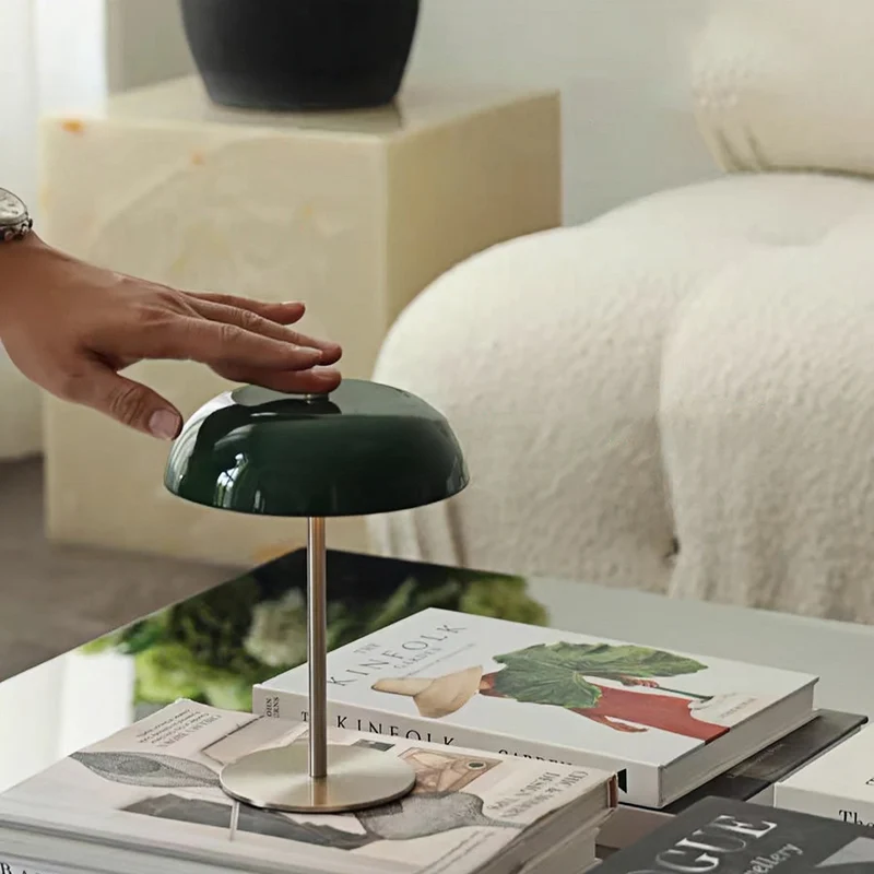 Euroselle Cordless Bedside Lamp 1W LED Green Dimmable Warm Glow Alloy