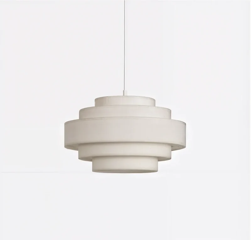 LumenSpiral Textile Finish Ceiling Lamp For Living Room And Bedroom By Euroselle