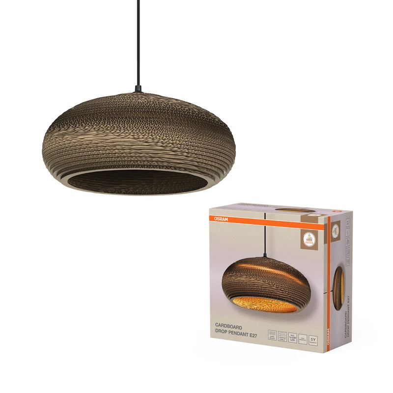 OSRAM DECOR Pendelleuchte Decor Cardboard Drop braun, E27