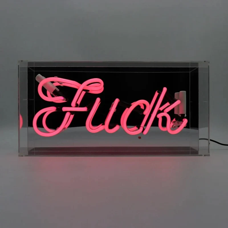 Fuck" Glas-Neonschild