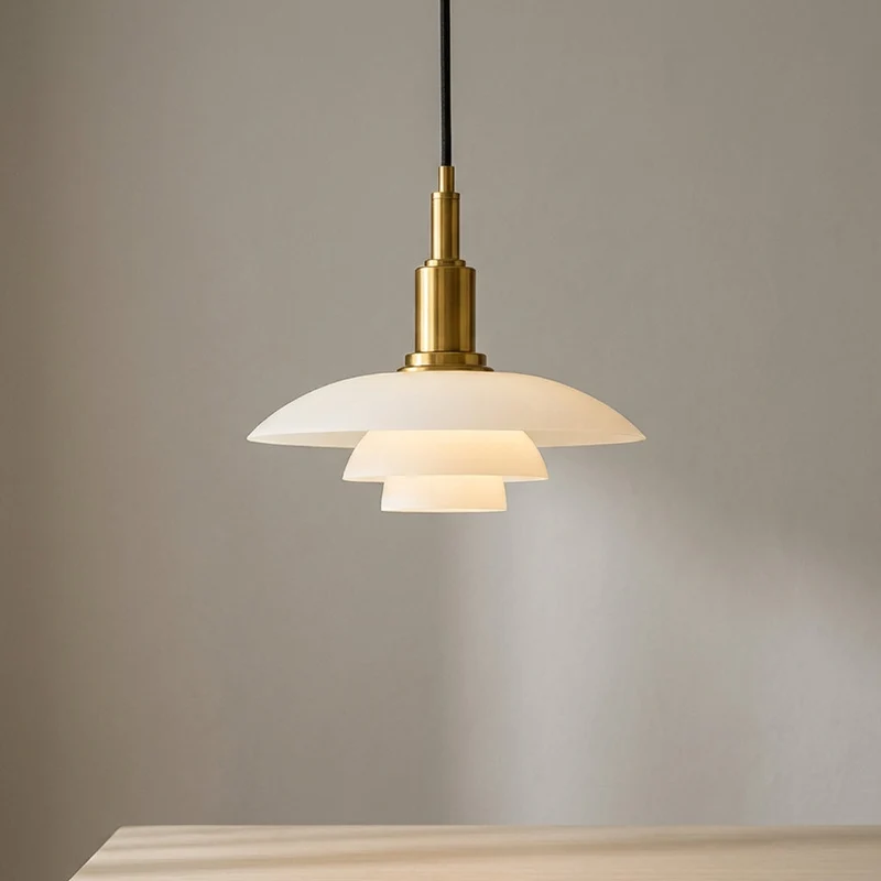 Nordell Glass and Metal Pendant Lamp for Scandinavian Tables