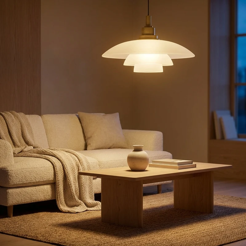 Nordell Glass and Metal Pendant Lamp for Scandinavian Tables