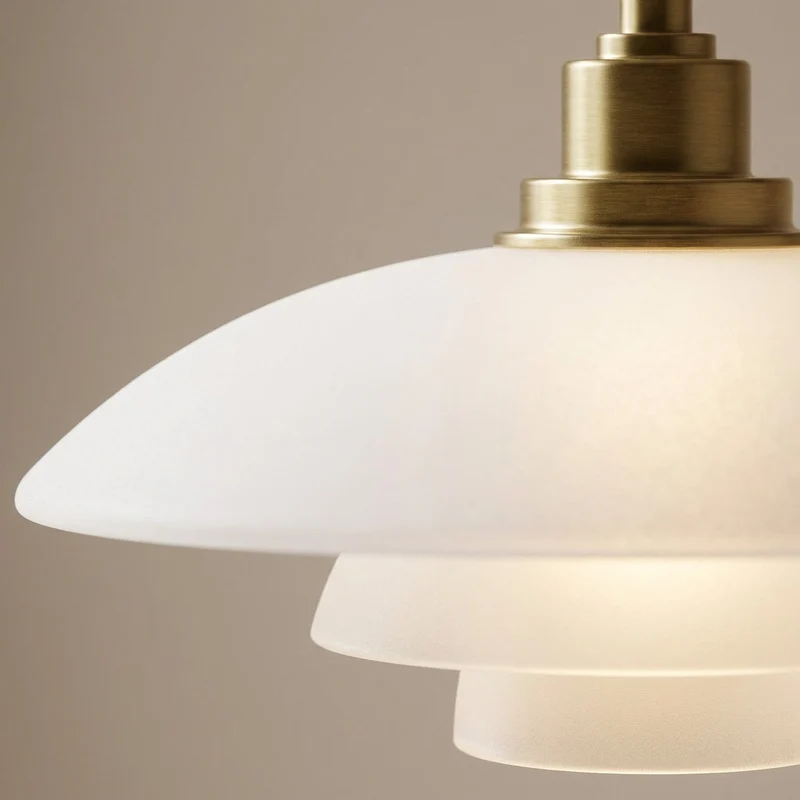 Nordell Glass and Metal Pendant Lamp for Scandinavian Tables