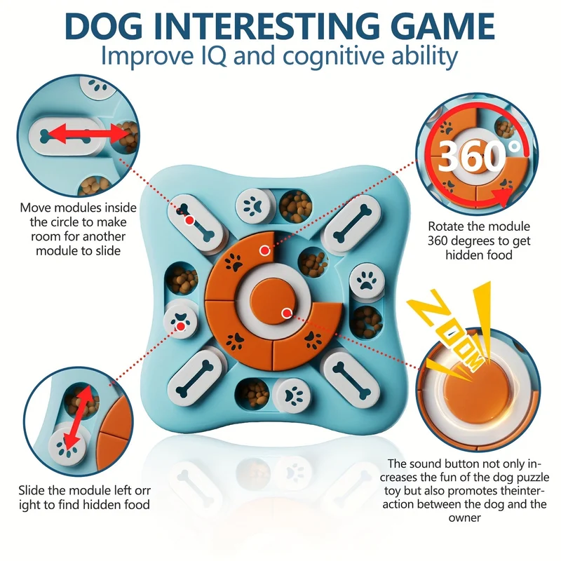 Euroselle Interactive IQ Puzzle Slow Feeder For Dogs