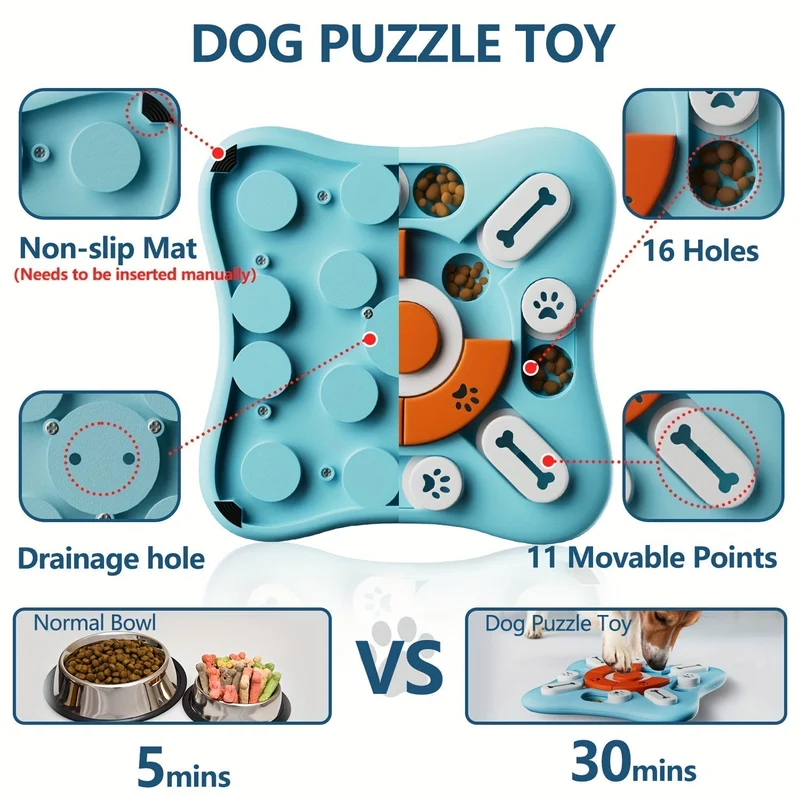 Euroselle Interactive IQ Puzzle Slow Feeder For Dogs