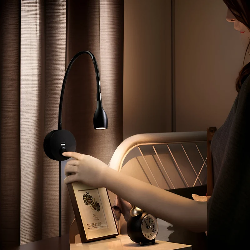 Euroselle Aluminum LED Wall Light With Adjustable Tilt Contemporary Design