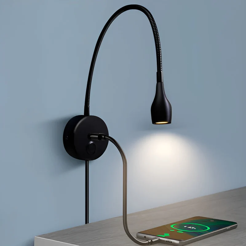 Euroselle Aluminum LED Wall Light With Adjustable Tilt Contemporary Design