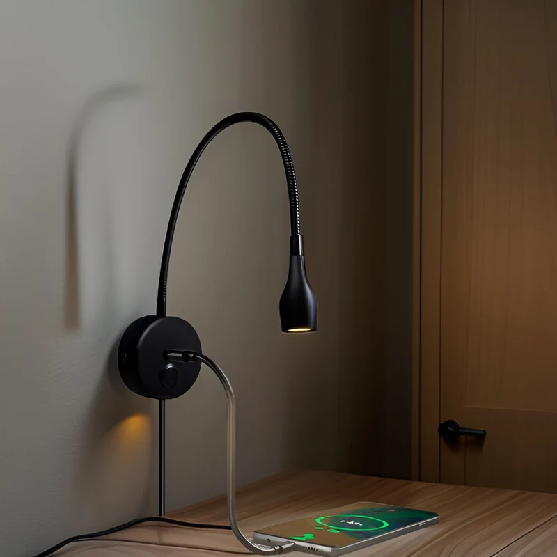 Euroselle Aluminum LED Wall Light With Adjustable Tilt Contemporary Design