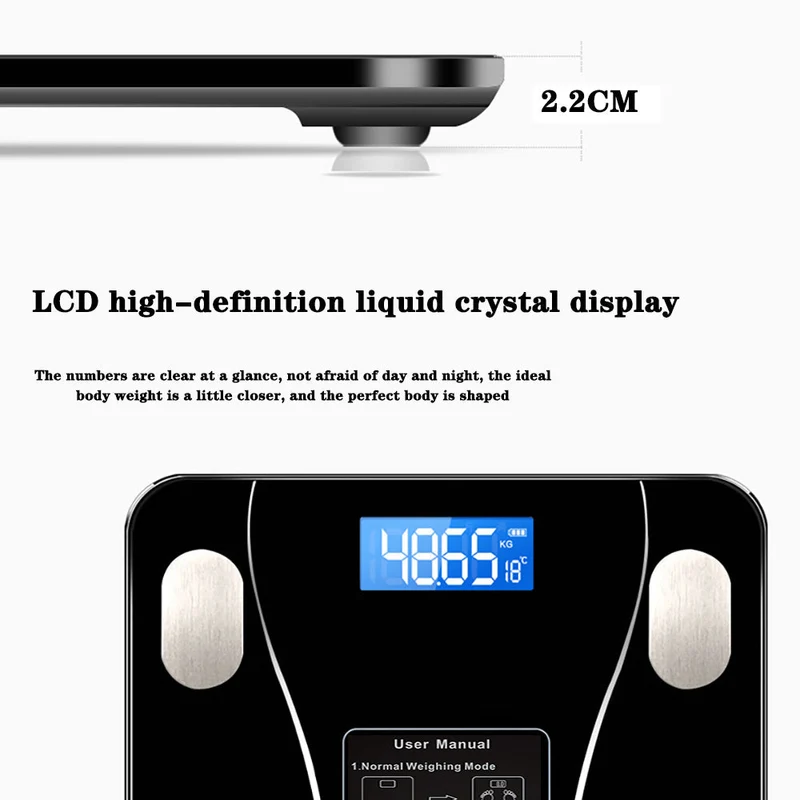 Euroselle Smart Body Weight Scale With LCD Display