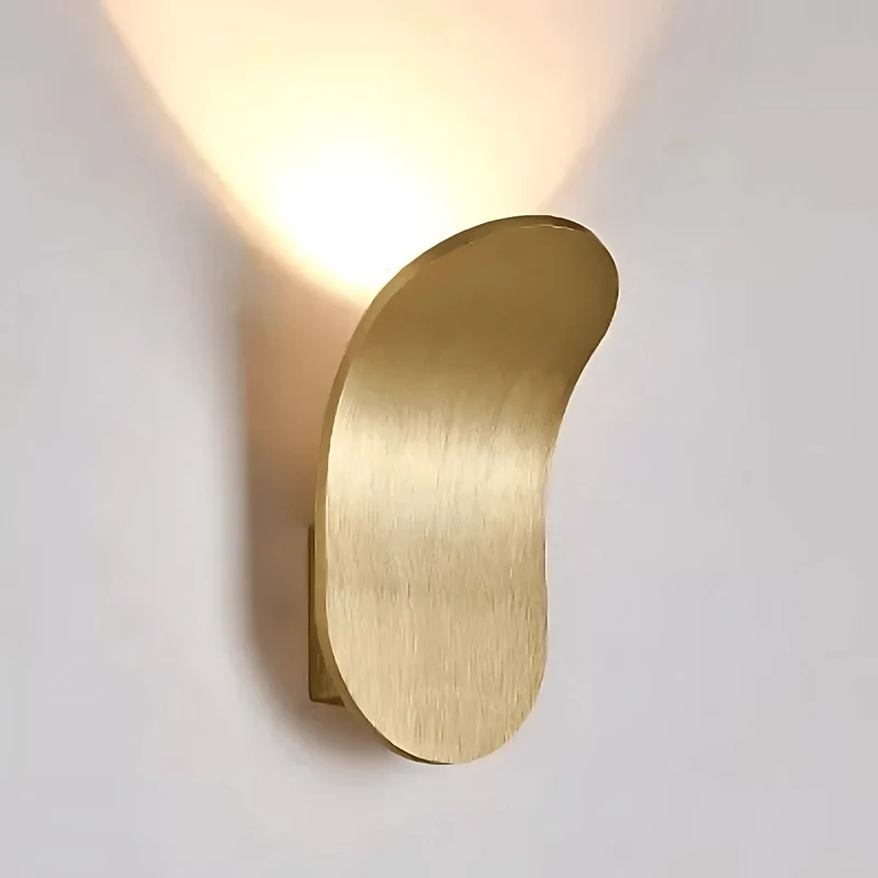 Euroselle Brushed Metal Wall Light Sleek Minimalist Ambient Fixture