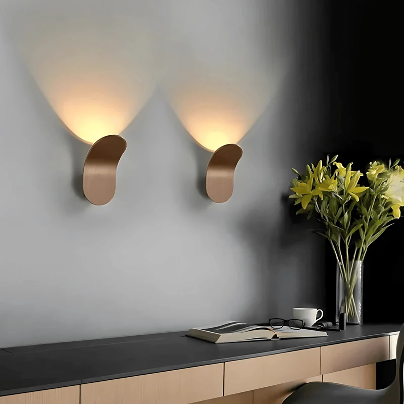 Euroselle Brushed Metal Wall Light Sleek Minimalist Ambient Fixture