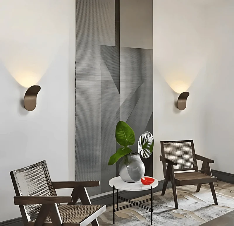 Euroselle Brushed Metal Wall Light Sleek Minimalist Ambient Fixture