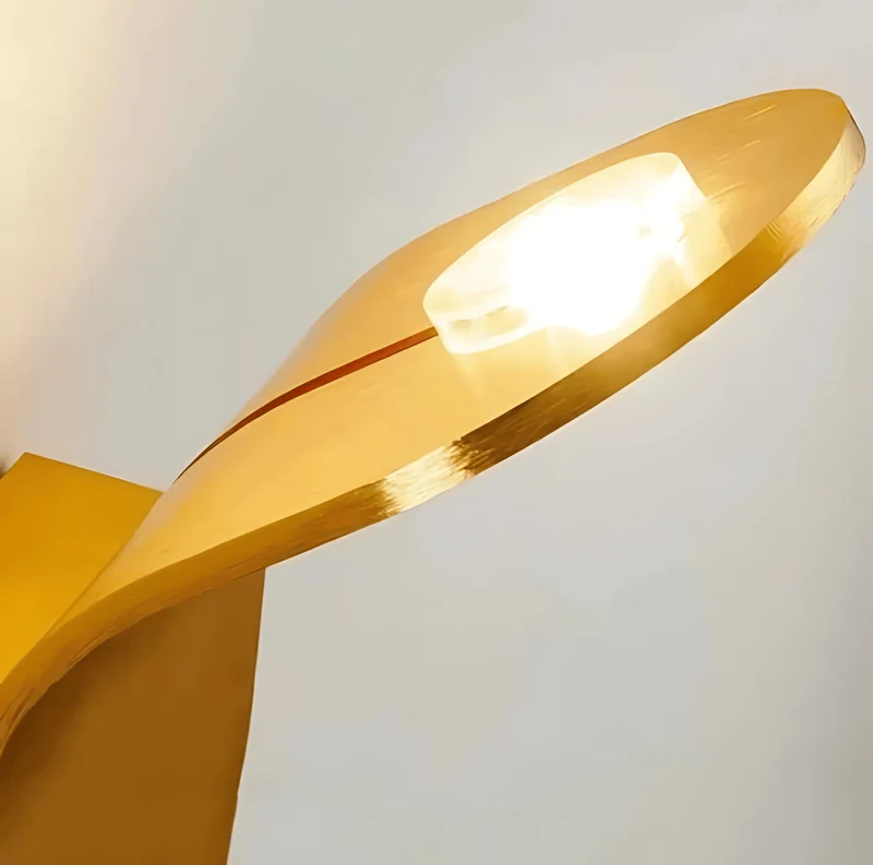Euroselle Brushed Metal Wall Light Sleek Minimalist Ambient Fixture