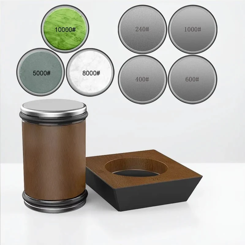Euroselle Precision Rolling Knife Sharpening System With Diamond Grinder And Wooden Base