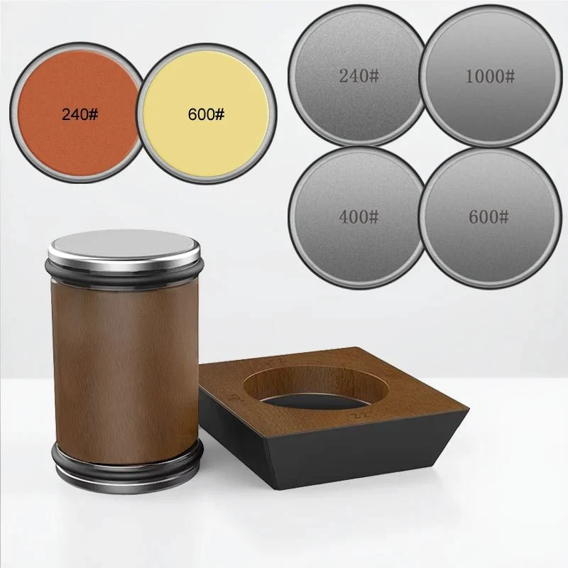 Euroselle Precision Rolling Knife Sharpening System With Diamond Grinder And Wooden Base