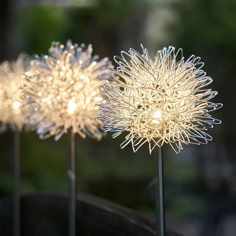 Euroselle Solar Dandelion Design Light LED Warm White, White, And Multicolor Stainless Steel IP65