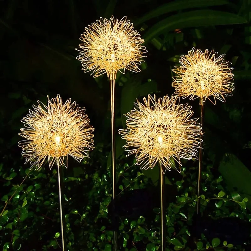 Euroselle Solar Dandelion Design Light LED Warm White, White, And Multicolor Stainless Steel IP65