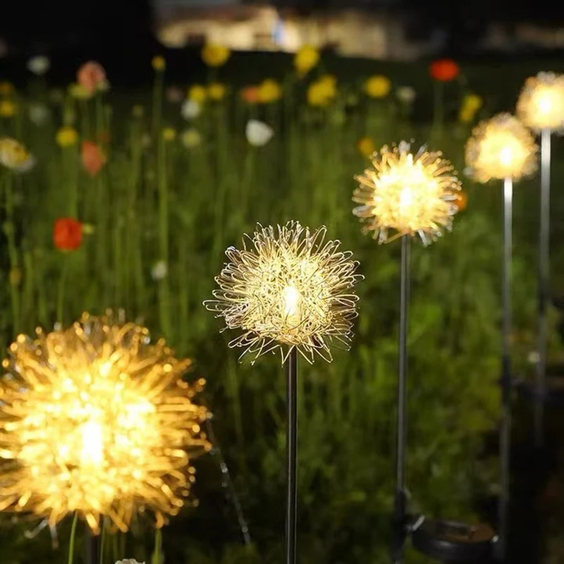 Euroselle Solar Dandelion Design Light LED Warm White, White, And Multicolor Stainless Steel IP65