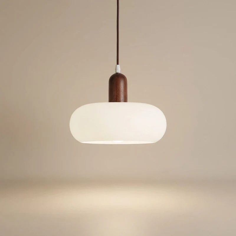 Nova Nordic Wood And Glass Pendant Lamp For Home Use Euroselle