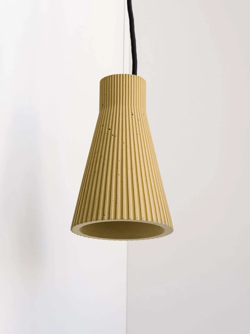 Gantlights S1 Beton Pendelleuchte geriffelt