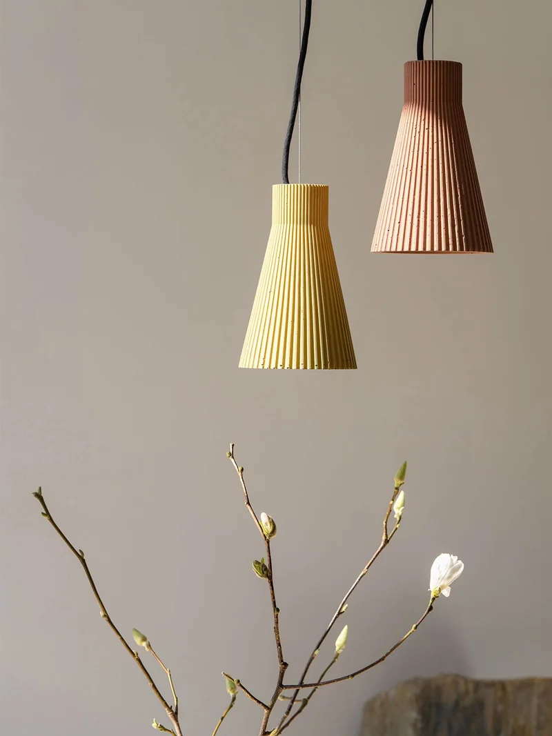 Gantlights S1 Beton Pendelleuchte geriffelt