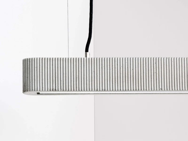 Gantlights S4 Beton LED-Pendelleuchte 61cm Plissiert