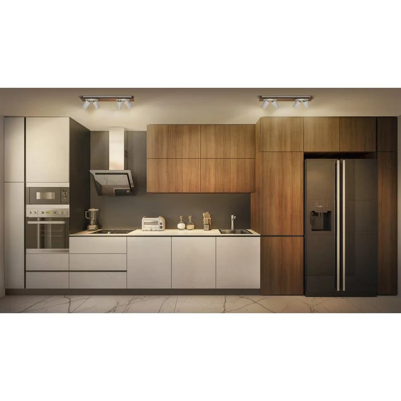 OSRAM DECOR SPOT MERCURY Deckenleuchte, 4 x 3,4W, Holzoptik, weiß