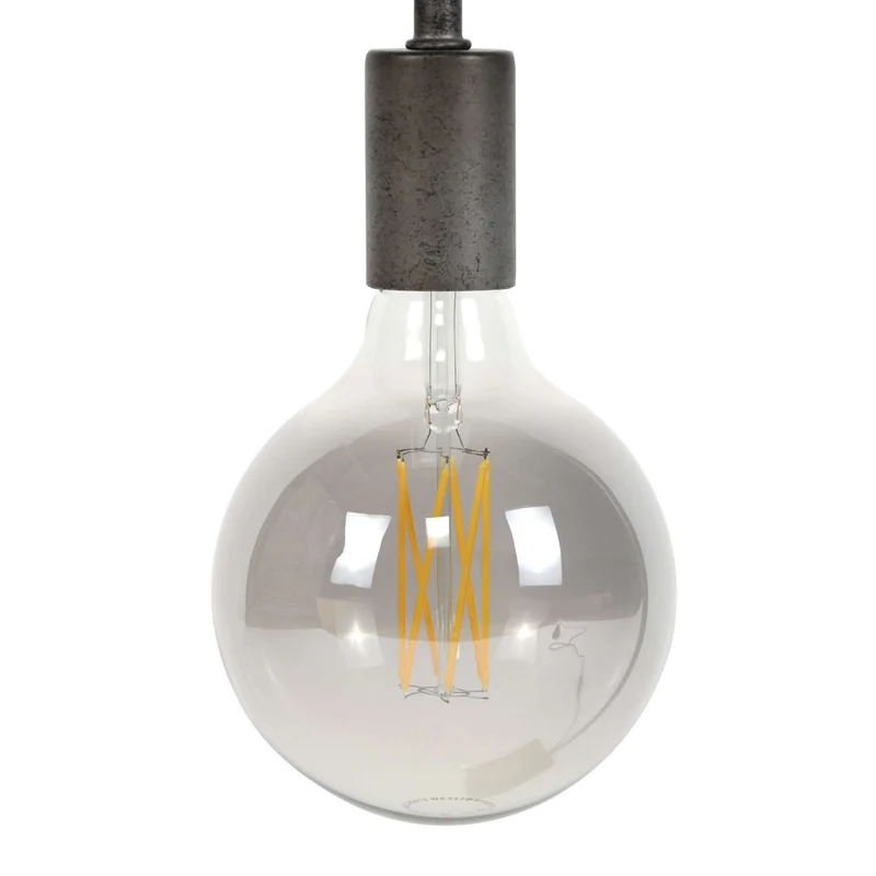 Glühlampe LED Filament Globus 12 5 - E27 6W 2100K 450lm dimmbar – Smoke grey glass