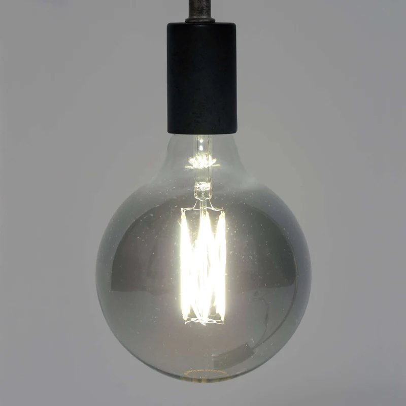 Glühlampe LED Filament Globus 12 5 - E27 6W 2100K 450lm dimmbar – Smoke grey glass